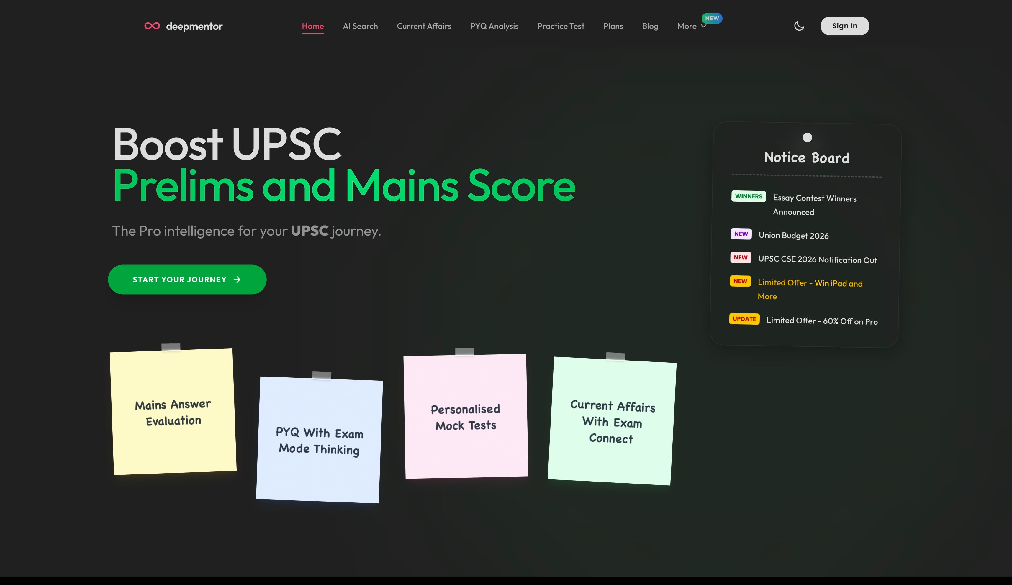 Deep Mentor — AI tutor for UPSC prep